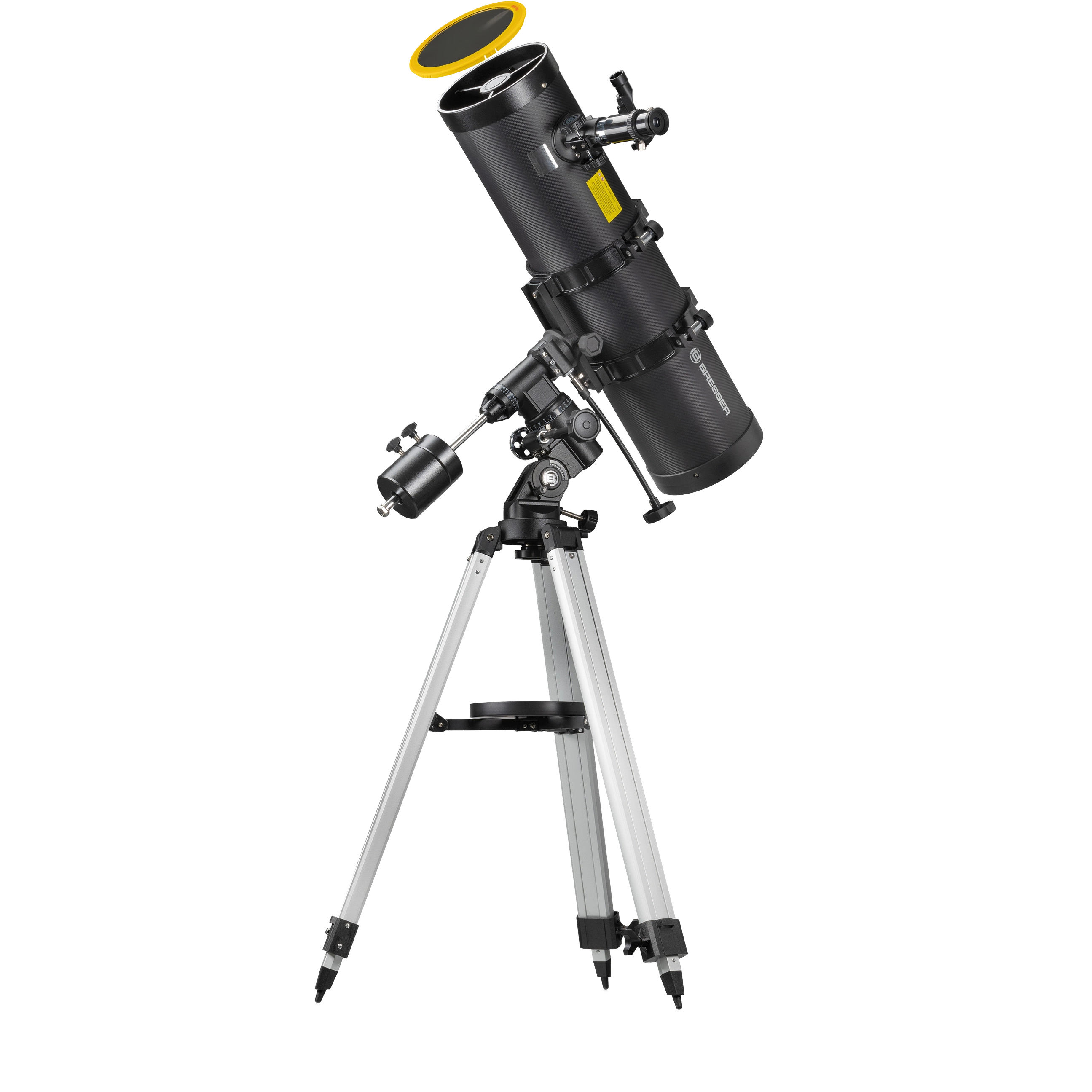 BRESSER Pollux-II 150/1400 EQ3 Reflektör Teleskop - Akıllı Telefon Adaptörlü ve Güneş Filtreli